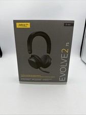 New Jabra Evolve2 75 Bluetooth Wireless Headset - Black, USB-C, Open Box - New