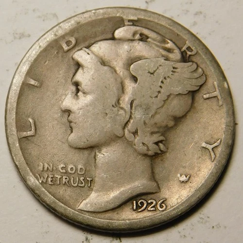 1926 S Mercury Dime VG - F+   "Actual Coin Pictured - Not Cleaned"