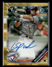 Chad Spangenberger 2019 Bowman Chrome Prospect Gold Refractor Auto 43/50 #CPA-CS