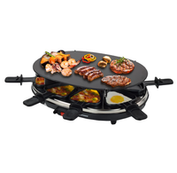 Design Raclette Grill M. Glas-Keramik Grillplatte FüR 8 Personen Syntrox Germany