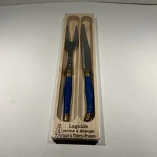 French Laguiole device & decoder serving fork and knife NIB William Sanoma