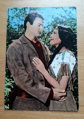 Alte Karte Karin Dor und Mario Girotti in ''Winnetou'' II, Teil