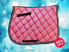 Horse Riding English Saddle Pad - Sheen Finish - Thick Padding - Free Shipping