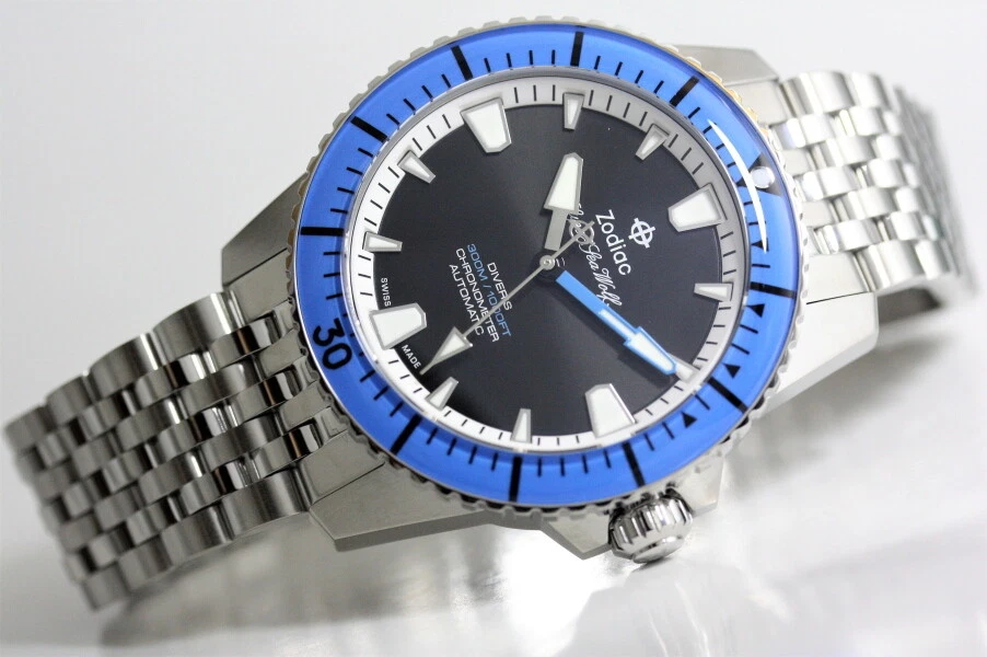Zodiac Super Sea Wolf 300M Chronometer BLUE ZO3554 Men's Watch