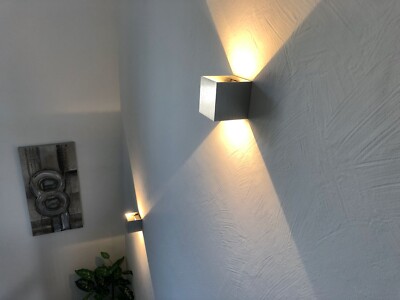 Balkonlampen Aussen Wand Cube LED Wandleuchte - Moderne Up/Down Beleuchtung Für Innen & Außen, Wasserdicht IP65 Led Wandleuchte Innen Dimmbar