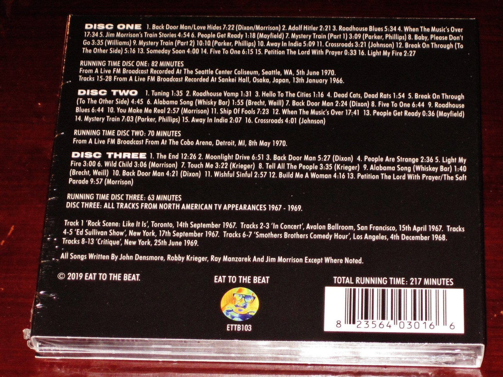 The Doors - Transmission Impossible 3CD Box Set - Live Aufnahmen 1966-1970