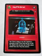 Star Wars CCG Hoth Limited DS Image of The Dark Lord FS Eligible Dollar Rare