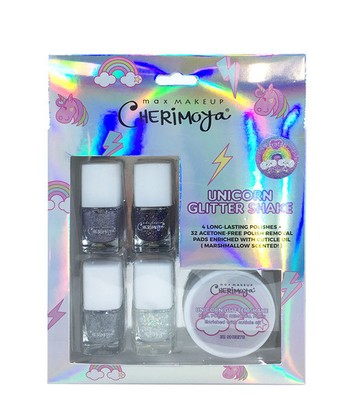 Download Cherimoya Unicorn Glitter Shake 4pc Nail Polish Set with Polish Removal Pads | eBay