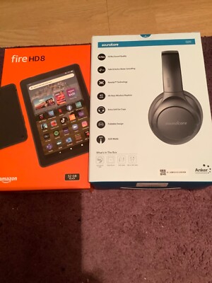 Amazon Fire HD 8 (10. Generation) 32GB, WLAN, Soundcore Q20 Kopfhörer Bundle.