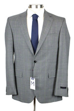 Ted Baker Sport Coat 36 S Mens Grey Green Windowpane Wool Regular Fit Blazer NWt