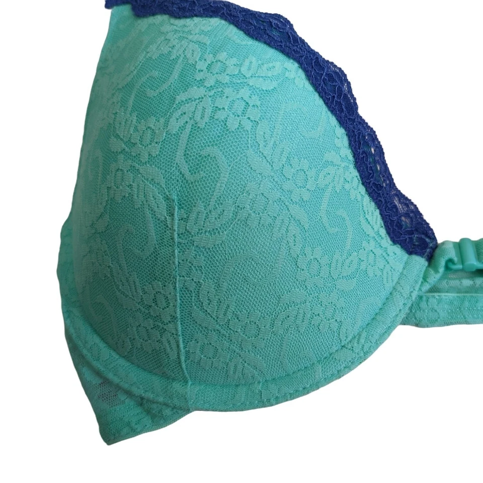 Sujetador Flirtitude Aqua Lunares Encaje Push Up Con Aros Cierre Frontal 36C Divertido Coqueteo Foto 2 de 4