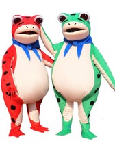 Frog Walking Mascot Costume Fur Halloween Suit Role Play Party Cartoon Doll Toy