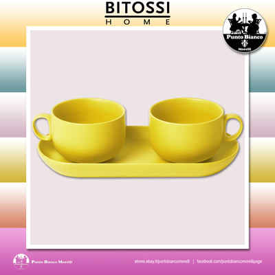 BITOSSI HOME. BIS Set 2 Frühstückstassen und Tablett | 2er Set Frühstückstasse und Tablett
