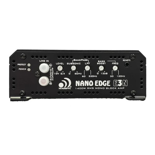 Massive Audio E3N 1400 Watt RMS Monoblock Subwoofer Amplifier With Bass Knob UR1 - Picture 2 of 8