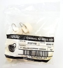 Bag of 12 Aqua Plumb 3137110 1" Hollow Stoppers For Tub Sink Drains