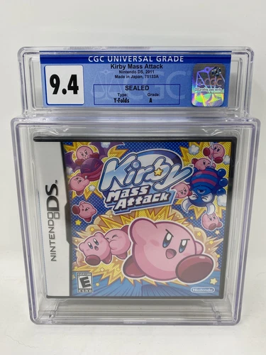 Nintendo DS Kirby Mass Attack SEALED CGC 9.4 A BRAND NEW WATA VGA