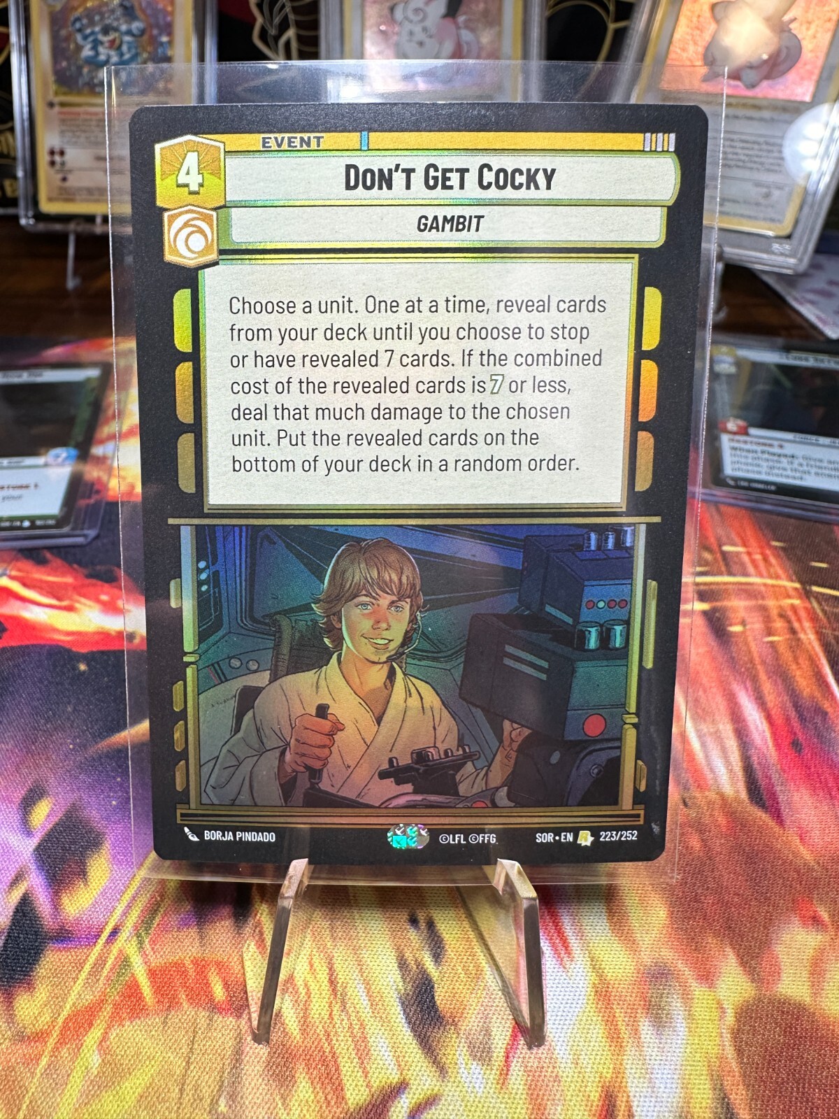 Don't Get Cocky RARE FOIL 223 - Star Wars Unlimited: Spark of Rebellion NM