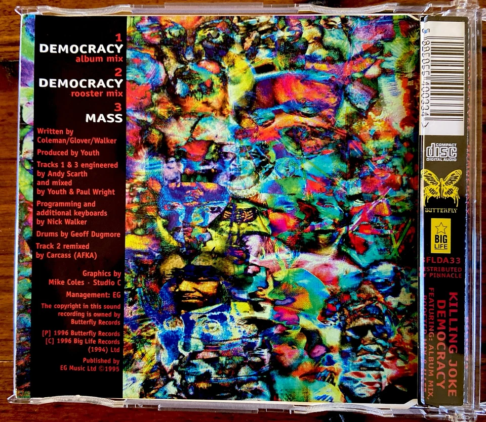 Killing Joke Democracy Remix Rare B-side Mass UK CD EP Youth Industrial ORB NIN Foto 2 de 3