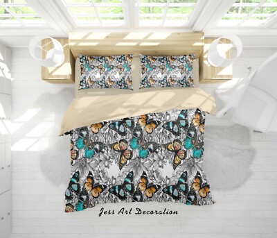3D Butterfly Art Pattern Quilt Cover Set Duvet Cover Bedding Pillowcases