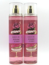 BATH  BODY WORKS SWEET PETAL POUND CAKE BODY MIST SPRAY 8 FL OZ LOT OF 2 PCS 