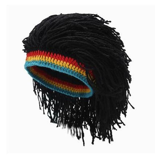 Men Jamaica Rasta Wig Beanie Hat 