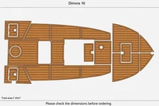 Dimora 16 Cockpit BOW Boat EVA Pads Foam Teak Faux Deck Flooring Mat