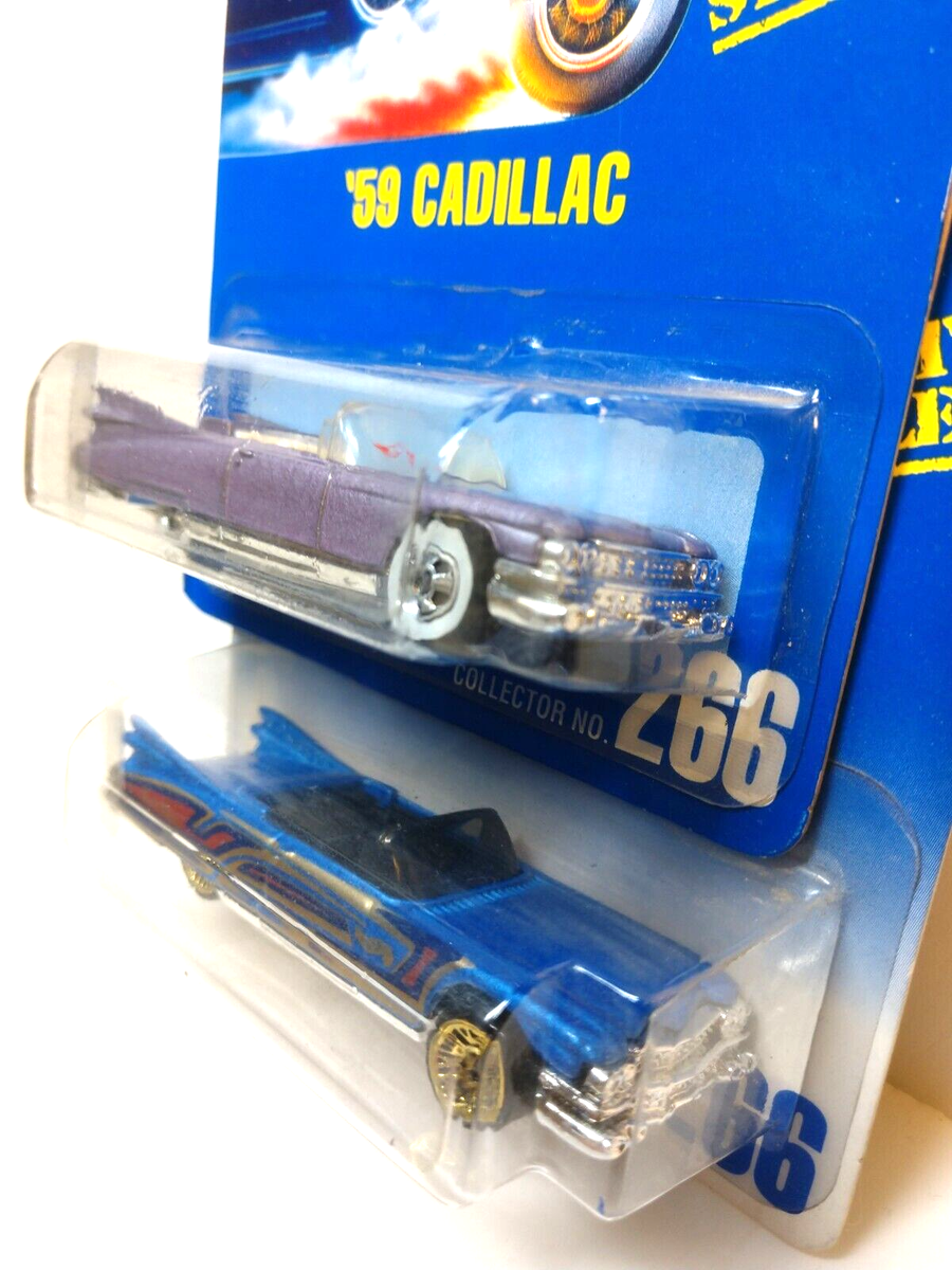 59' Cadillac ミニカーセット 2台 Hot Wheels Lot of 2 '59 Cadillac #266 COLOR & WHEEL