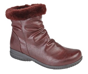 burgundy ankle boots ladies