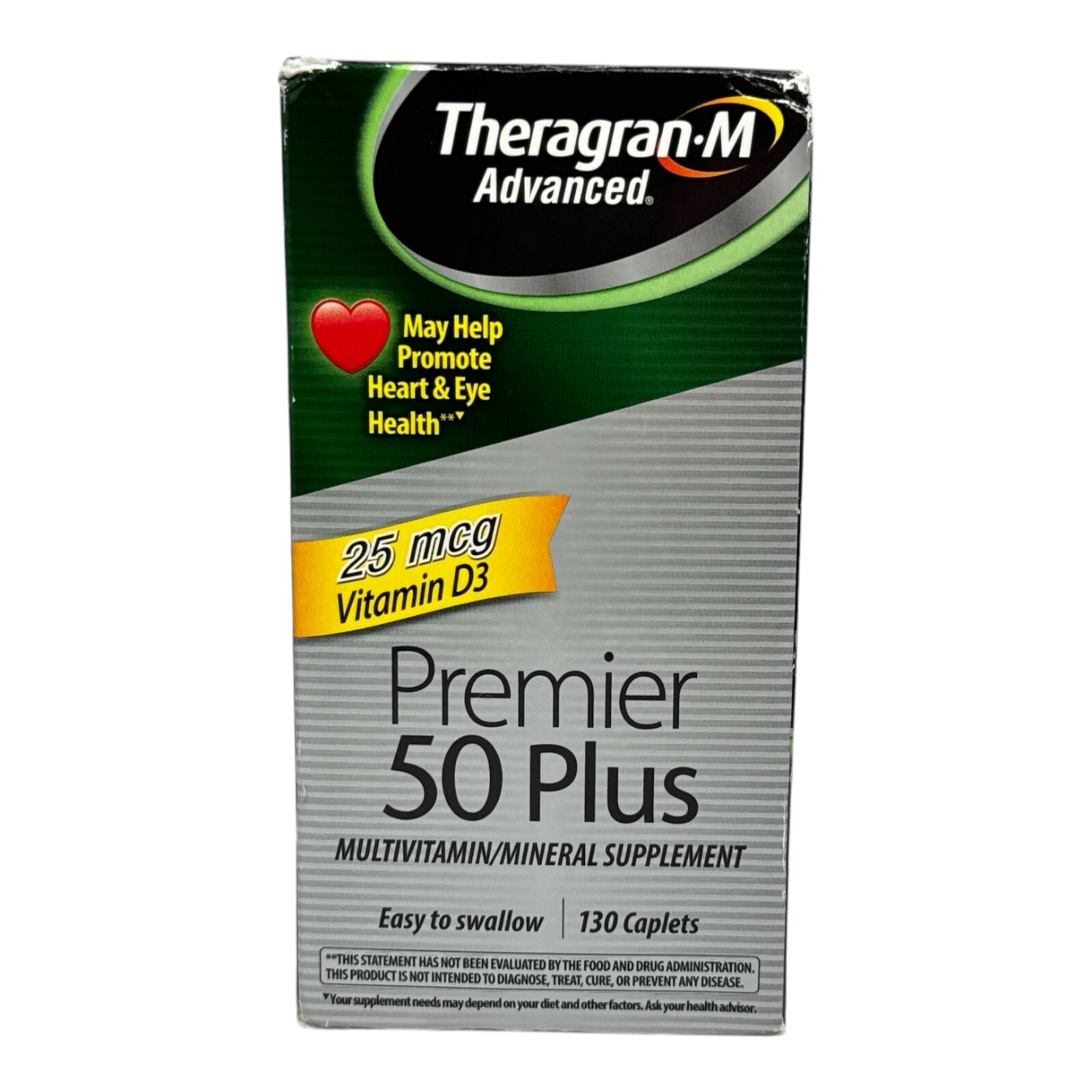 Theragran M Advanced Premier50 Plus Multivitamin/Mineral Supplement -130 Caplets