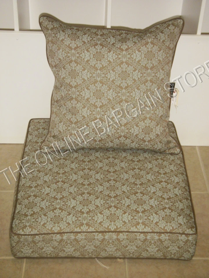 Puerta delantera WYNDHAM Reemplazar Floral OTOMANA Cojín Jardín Parque Coco Niebla 26x24 NUEVO Foto 4 de 4