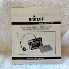 Unitech MINI 1001AF stereo cassette tape instruction manual English/Spanish