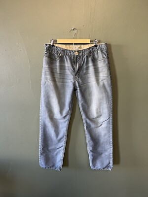 Armani Jeans Men Blue Denim Straight Leg Jeans Tapered Size 38 x 28