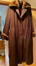 Lenora Marshall Women's Genuine Mink-lined Coat With Fur Hat