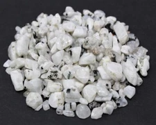 Rainbow Moonstone Semi Tumbled Gemstone Chips 5-15 mm: Choose Oz or lb Bulk Lots