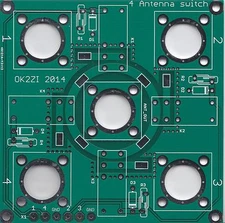 4:1 remote antenna switch bare PCB DIY cheap fit SO-239 or N-connectors