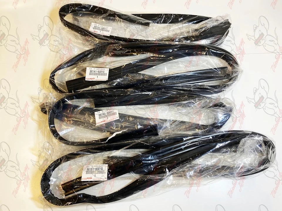 Toyota Land Cruiser FJ80 Lexus LX450 1991-1997Front Rear Door Glass Run Set OEM - Image 4 of 4