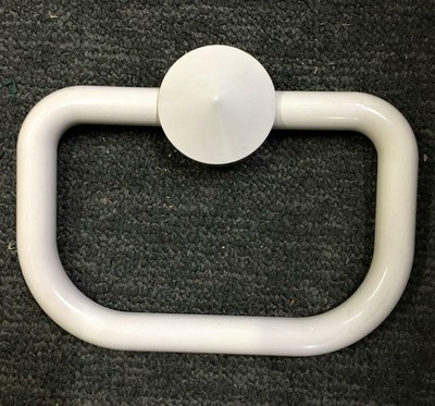 Cream Plastic Towel Ring Wall Mounted Screw Fix Bathroom Kitchen Holder Ebay