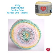 150g RED HEART Denim Color - Bobbel Tücherwolle Schalwolle - Fb03 pastel (33€/kg