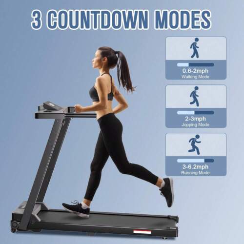 Portable Foldable Treadmill: Home/Office, 300lbs,Walking/Running with Handle&LED