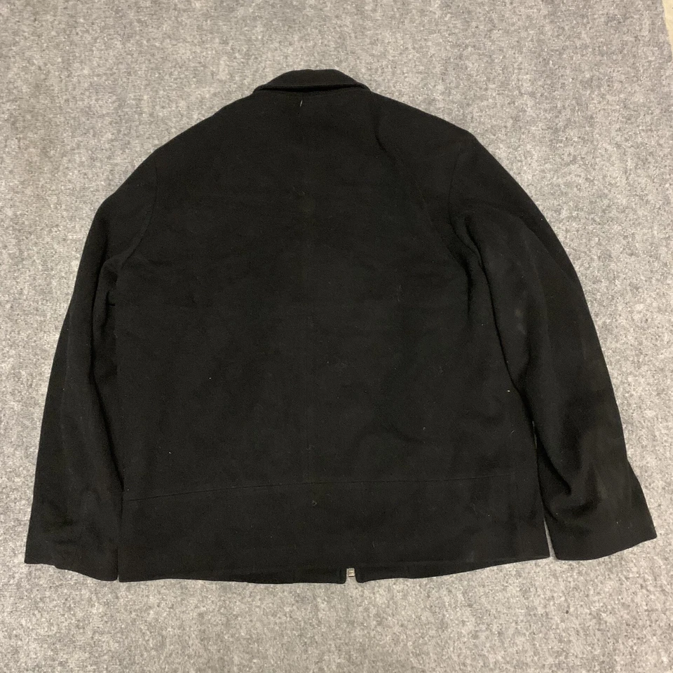 Abrigo Hugo Boss Negro Lana Cachemira Cremallera Completa Para Hombre Talla 56 46R O XL Foto 2 de 4