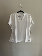 Jannuu Scrub Top. White. XL. V-neck