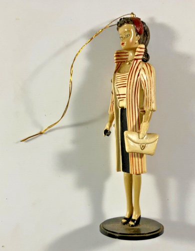 Ashton-Drake Mattel Barbie Classic 1995 Mini Ornament R3729 Striped Dress Ltd EX - Picture 3 of 8