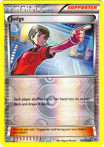Pokemon - Judge - 143/162 - Uncommon - Reverse Holo - XY - BREAKthrough - NM
