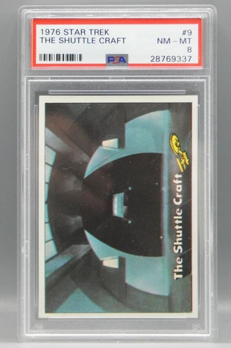 PSA 8 vintage 1976 Topps STAR TREK trading card #9 shuttle craft GALLILEO nice!!