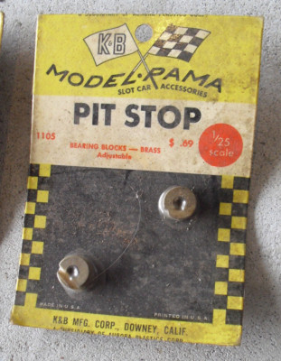 Vintage 1960s 1/25 Aurora K&B Bearing Blocks Brass #1105 RC Part NOS