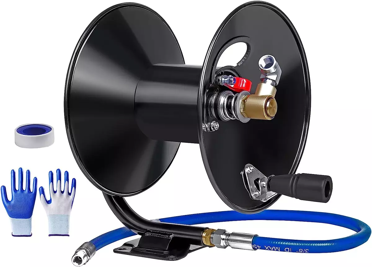 Pressure Washer Hose Reel 50Ft, 4000 PSI Heavy Duty Power Washer Hose Reel