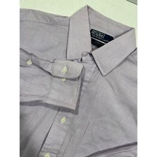 Polo Ralph Lauren Mens Purple Button Up Curham Classic Long Sleeve Shirt Sz 16