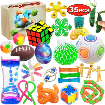 Juego de Juguetes Antiestres 35 Piezas de Juguete Sensorial Add TOC Niños Ninos