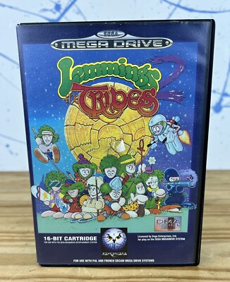 Rare LEMMINGS 2 The Tribes Sega Mega Drive COMPLETE WITH MANUAL AND BOX LEMMINGS