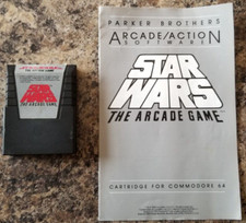 Star Wars Parker Brothers The Arcade Game Commodore 64, 1984 Cartridge & Manual image